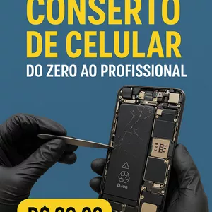 Imagem de capa para o Ebook Curso de Conserto de Celular – Do Zero ao Profissional