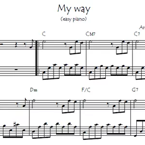 Imagem de capa para o Ebook My way - Frank Sinatra (easy piano)