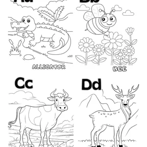 Cover image for Ebook Animal Alphabet Coloring Book