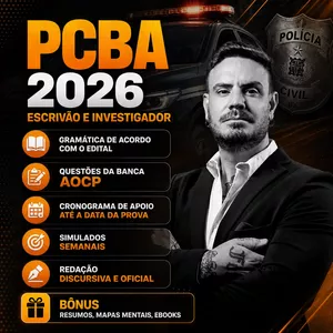 Imagem do curso Português para a Polícia Civil do Estado da Bahia - PC BA 2026 (Escrivão e Investigador) Pablo Jamilk