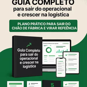 Imagem de capa para o Ebook Guia Completo para Sair do Operacional e Crescer na Logística