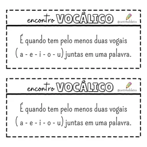 Imagem de capa para o Ebook Atividade - encontro vocálico