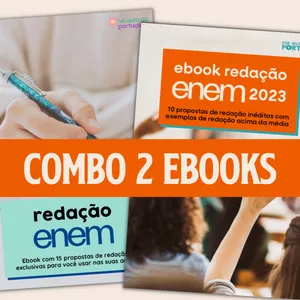 Imagem de capa para o Ebook COMBO - 2 Ebooks Redação Enem - 1º e 2º volumes