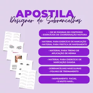 Imagem de capa para o Curso online Apostila Design de Sobrancelhas
