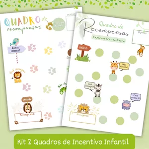 Imagem de capa para o Curso online Quadros de Recompensas – Animais da Floresta