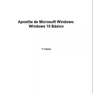Imagem de capa para o Ebook Apostila de Microsoft Windows 10 Básico