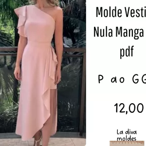 Imagem de capa para o Curso online Molde vestido nula manga em pdf