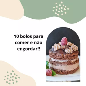 Imagem de capa para o Ebook 10 BOLOS PARA COMER E NÃO ENGORDAR!!!!
