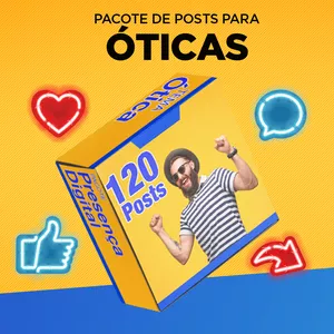 Imagem de capa para o Curso online  Pacote de Post para Ótica - CMZ (120 Posts)