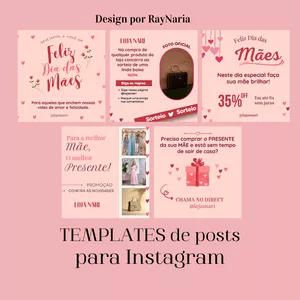 Imagem de capa para o Curso online Pack de Post Dia das Mães