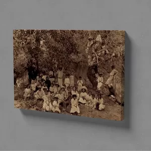 Imagen de portada para Curso online Grupo infantil bajo la sombra de los árboles, México, principios del siglo XX- Fotografía Vintage México - Decoración