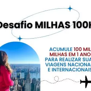 Imagem de capa para o Curso online Desafio MILHAS 100K