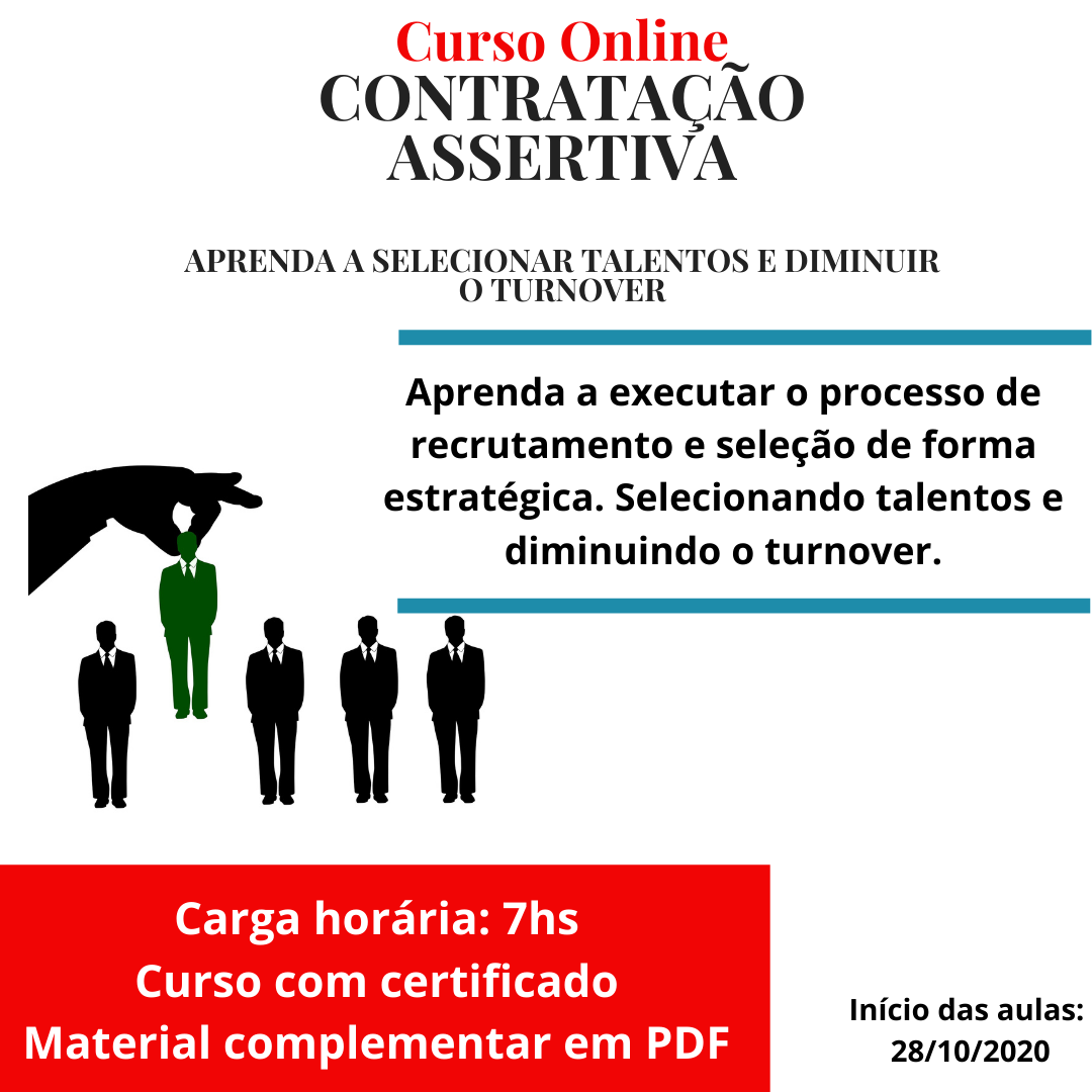 Imagem do curso Contratação Assertiva: Aprenda a selecionar talentos e diminuir o turnover