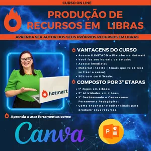 Imagem do curso PRODUÇÃO DE RECURSOS EM LIBRAS - I MÓDULO