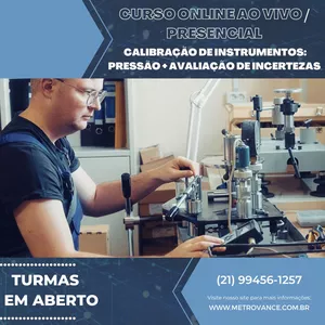 Imagem de capa para o Curso online CURSO EAD - Calibração de Instrumentos de Pressão