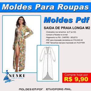 Imagem principal do produto Molde PDF SAÍDA DE PRAIA LONGA M2