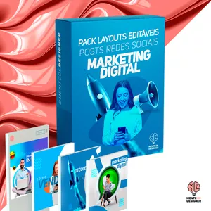 Imagem de capa para o Curso online PACK - POSTS REDES SOCIAIS - MARKETING DIGITAL (PSD)