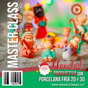 Imagen de portada para Curso online Navidad Productiva con Porcelana Fría 2D y 3D