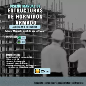 Imagen de portada para Curso online Diseño Manual de Estructuras de Hormigon Armado ACI318-19 y NB1225001