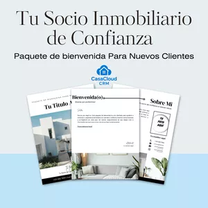 Imagen de portada para Curso online Paquete de Bienvenida para Nuevos Clientes – Plantilla Editable para Agentes Inmobiliarios (PDF Canva)