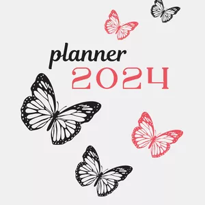 Imagem de capa para o Ebook Planner Mensal 2024 