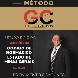 Imagem de capa para o Ebook ESTUDO DIRIGIDO GADEC - QUESTÕES DO CÓDIGO DE NORMAS DO ESTADO DE MINAS GERAIS - Livro 1 – PARTE GERAL -  artigos 1 a 161