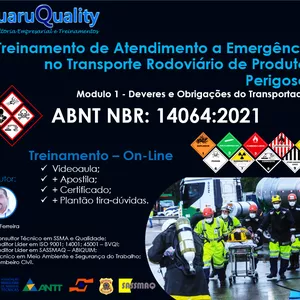 Imagem de capa para o Curso online Treinamento de Atendimento a Emergências no Transporte Rodoviário de Produtos Perigosos - Deveres e Obrigações do Transportador