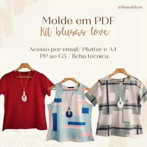 Imagem de capa para o Ebook Molde kit blusas love