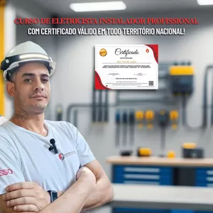 Imagem de capa para o Curso online Curso de Eletricista Instalador Profissional Com NR-10 e + "Material Bonus, de Comandos Elétricos". 130horas.