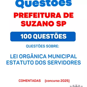 Imagem de capa para o Ebook PDF SUZANO SP SIMULADO LEGISLAÇÃO 2025