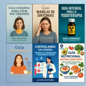Imagen de portada para Ebook LA COLECCIÓN "SANA TU TIROIDES desde 0 - Incluye: Planes alimenticios antiinflamatorios + manejo de síntomas +  interpretación de resultados de laboratorio + actualizaciones gratis.  Lleva gratis 3 guías adicionales. 