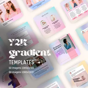 Imagem de capa para o Ebook Y2K Gradient Templates 
