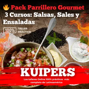 Imagen de portada para Curso online Pack 3 cursos - Salsas, Sales y Ensaladas parrilleras.