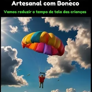 Imagem de capa para o Ebook Passo a passo para fazer um Paraquedas Artesanal com Boneco