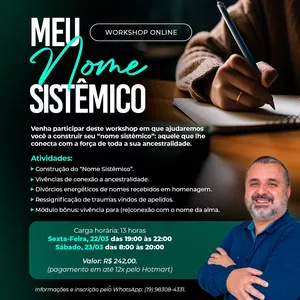 Imagem de capa para o Evento online Meu Nome Sistêmico