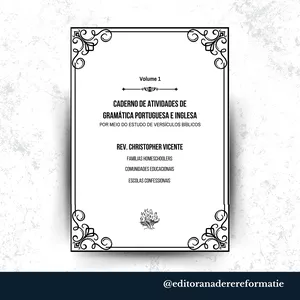 Imagem de capa para o Ebook Caderno de Atividades de Língua Portuguesa e Inglesa por meio de versículos bíblicos - Volume 1