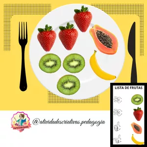 Imagem de capa para o Ebook Lista de Frutas - Monte seu prato