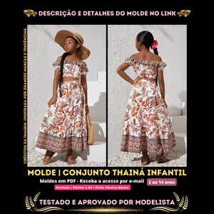 Imagem de capa para o Curso online [Molde em PDF] - Conjunto Thainá Infantil. ID 3440956 