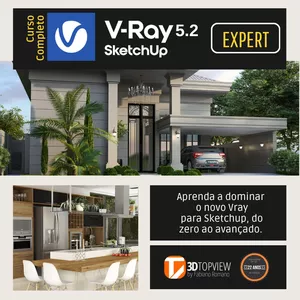 Imagem de capa para o Curso online Curso Vray 6.0 Sketchup Expert do zero ao avançado