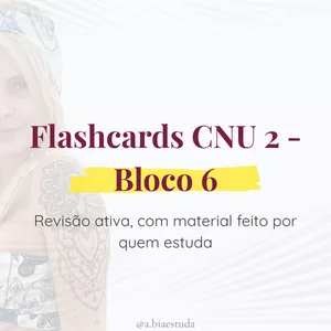 Imagem de capa para o Curso online FLASHCARDS CNU2 - Bloco 6