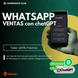 Imagen de portada para Curso online WhatsApp Ventas con ChatGPT 📲🤖