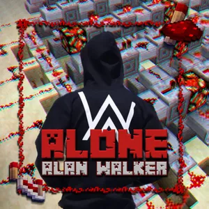 Imagem de capa para o Curso online Alone - Alan Walker [Mapa musical para Minecraft]