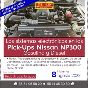 Imagen de portada para Evento online Los Sistemas Electrónicos en las Pick-Ups Nissan NP300, Gasolina y Diesel, Módulo Agosto