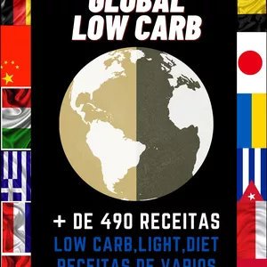 Imagem de capa para o Ebook 490 Receitas Low Carb, Diet, Light (TOP DE VENDAS DE 2021).