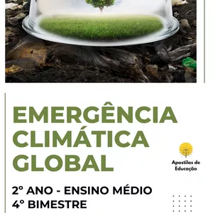 Imagem de capa para o Ebook Emergência Climática Global 2º Ano 4º Bimestre (Ensino Médio) - Apostila com Planos de Aula