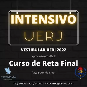 Imagem principal do produto Intensivo UERJ 2022 - Autodidata Vestibulares - Curso UERJ de Reta Final