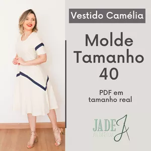Imagem de capa para o Ebook Molde Vestido Camélia - Tamanho 40