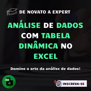 Imagem do curso Curso Análise de Dados com Tabela Dinâmica no Excel
