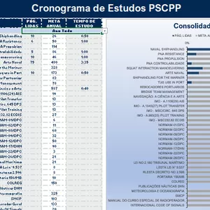 Imagem de capa para o Curso online Cronograma (Planilha Excel) de estudos para Processo Seletivo de Praticante de Prático