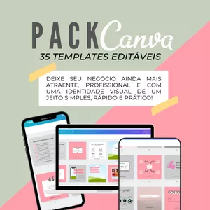 Imagem de capa para o Curso online PACK DE TEMPLATES EDITÁVEIS NO CANVA 